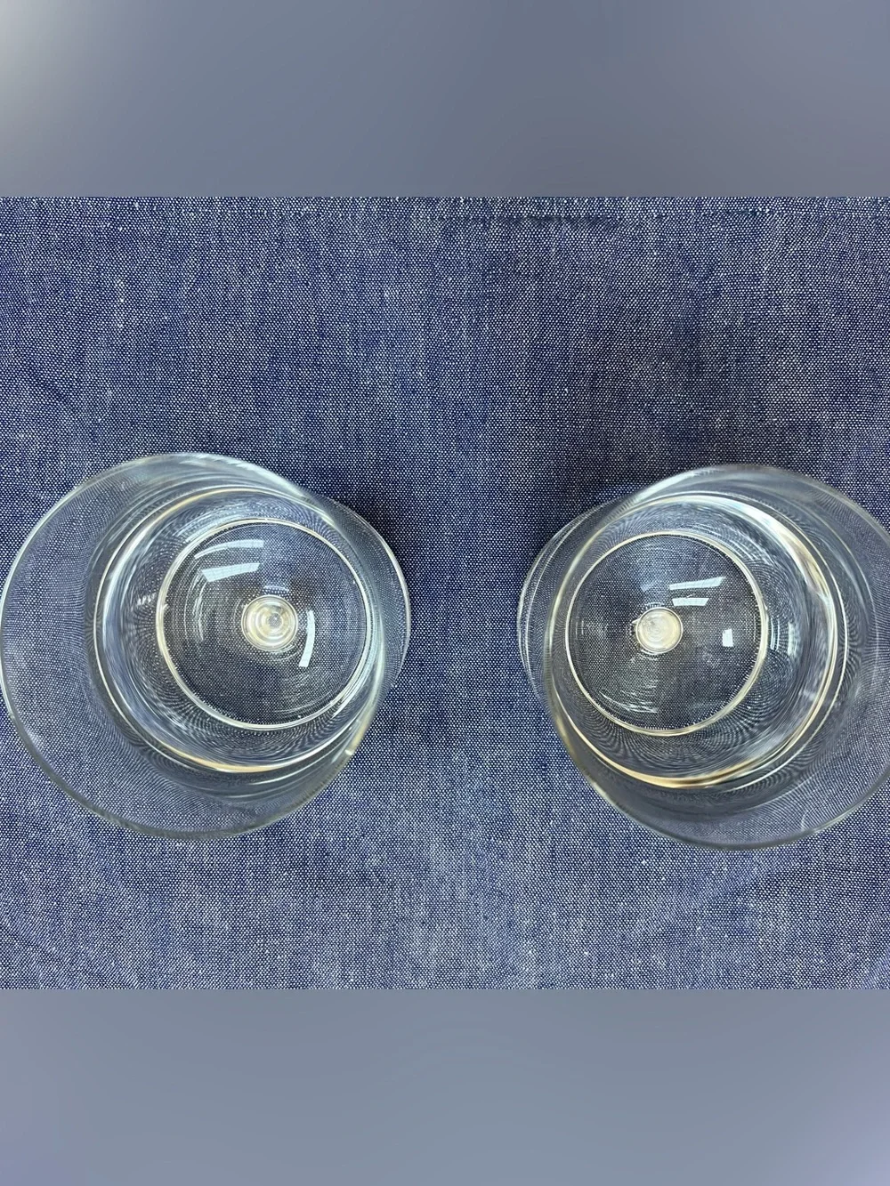 2 Krosno Old Fashioned Heavy Bottom Air Bubble Glasses Lowball Whiskey Glass
